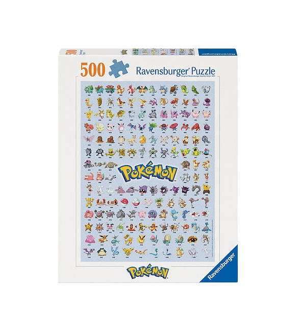 Ravensburger - Puslespil - Pokémon – The First 151! 500 brikker