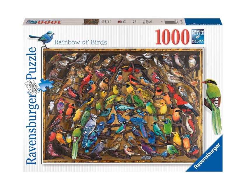 Ravensburger - Puzzle -  Rainbow of Birds 1000p (12000281)