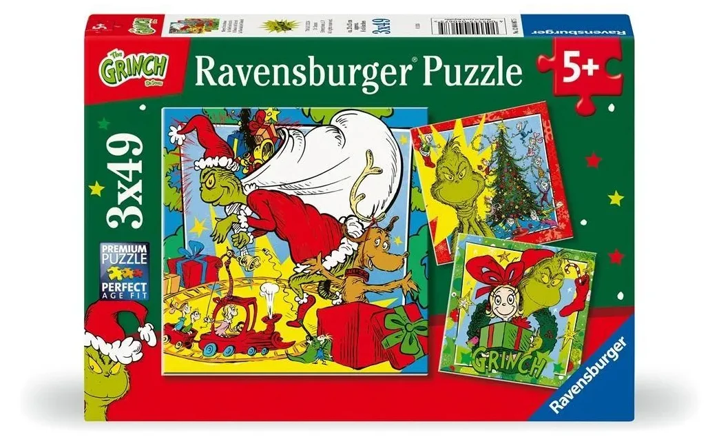 Ravensburger - Puslespil - Grinch 3x49 brikker