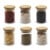 Olsen Home - Spice jar with bamboo lid - 6 Pack - 8 cm height, 5.5 cm diameter thumbnail-1