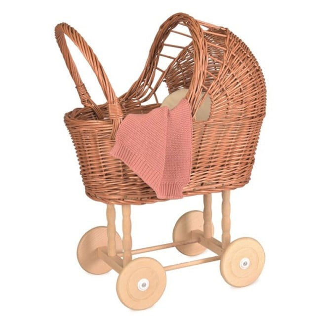 Egmont Toys - Wicker Pram with Knitted Blanket - (700055)