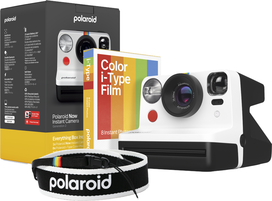 Polaroid - Now Gen 2 E-Box Camera Limited Edition - Black & white