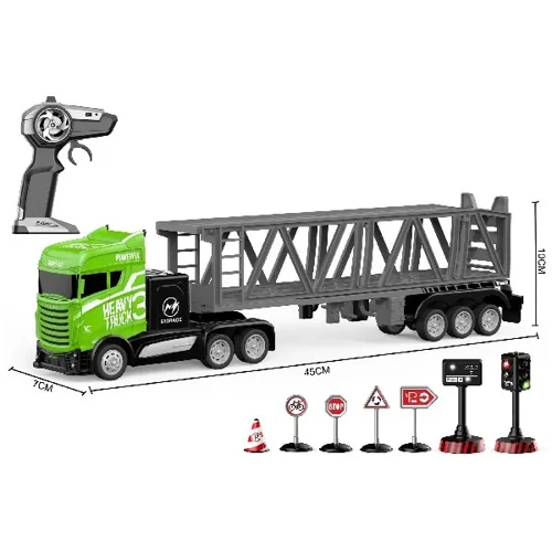 Crazon - Truck R/C w. hanger & signs 1:16 2.4GHz, green (534662)