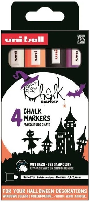 Uni - Chalk marker sæt Halloween