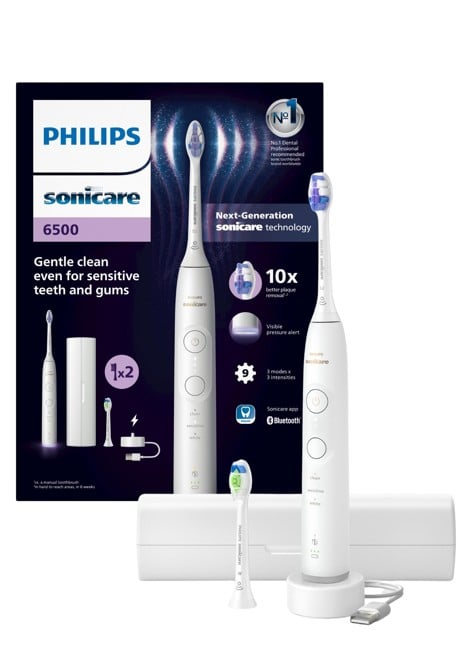 Philips - Sonicare Hvid Elektrisk Tandbørste Series 6500 HX7410/02