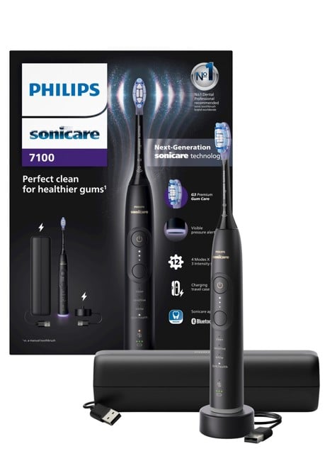 Philips - Sonicare Black Electric Toothbrush Series 7100 HX7421/01