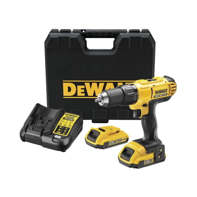 DeWALT DCD771D2-QW 18V bore-/skruemaskine 2x2.0 Ah batteri og lader