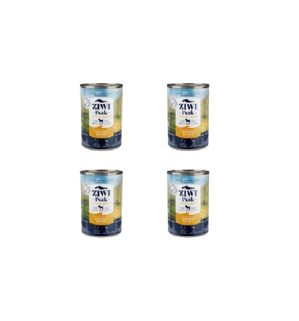 Ziwipeak - 4 x Chicken recipe, wet dogfood 390 gr