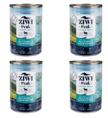 Ziwipeak - 4 x Makrel & lam recipe, vådfoder til hund  390 gr.