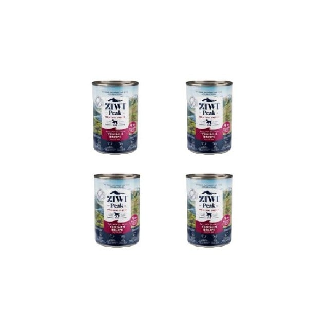 Ziwipeak -  4 x Venison recipe, wet dogfood 390 gr