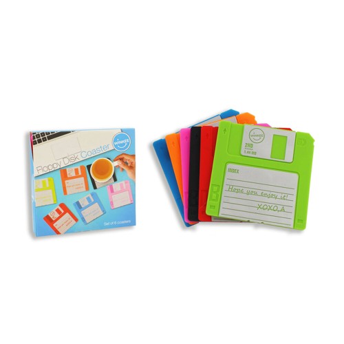 Winkee - Coaster - Floppy Disc - Six Different Colours