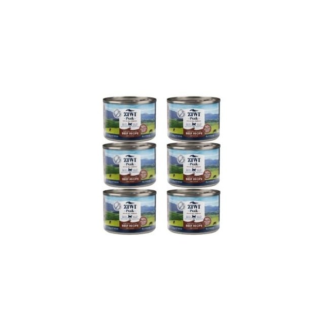 Ziwipeak - 6 x Beef wet food for cats 185 gr