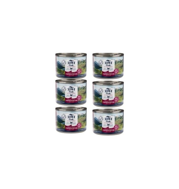 Ziwipeak - 6x Venison wet food for cats 185gr