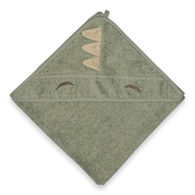 Nuuroo - Aki hooded baby towel - Light green Dino - One size (NU552)