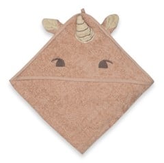 Nuuroo - Aki hooded baby towel - Rose Unicorn (NU552)