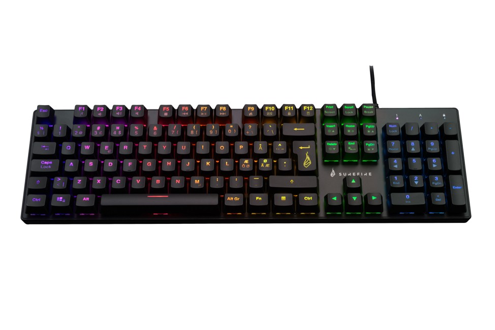 SUREFIRE - KingPin M2 Mech. Gaming RGB Keyboard QWERTY Nordic