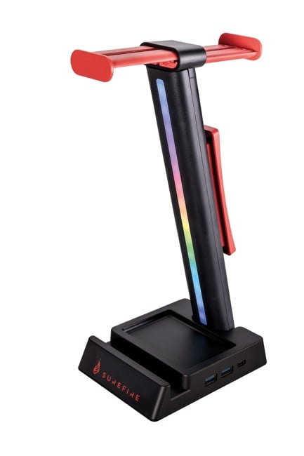 SUREFIRE - Vinson N2 Dual Gaming RGB MF Headset Stand, Black