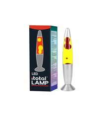 iTotal - LED Lava Lamp with Red Light, White Wax and Silver Base - Red (1270393)