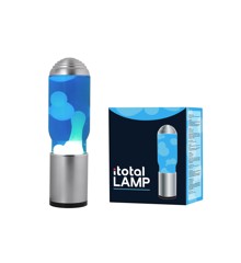 iTotal - Lampe ADA med sølv base, blå væske og hvid voks - Blå