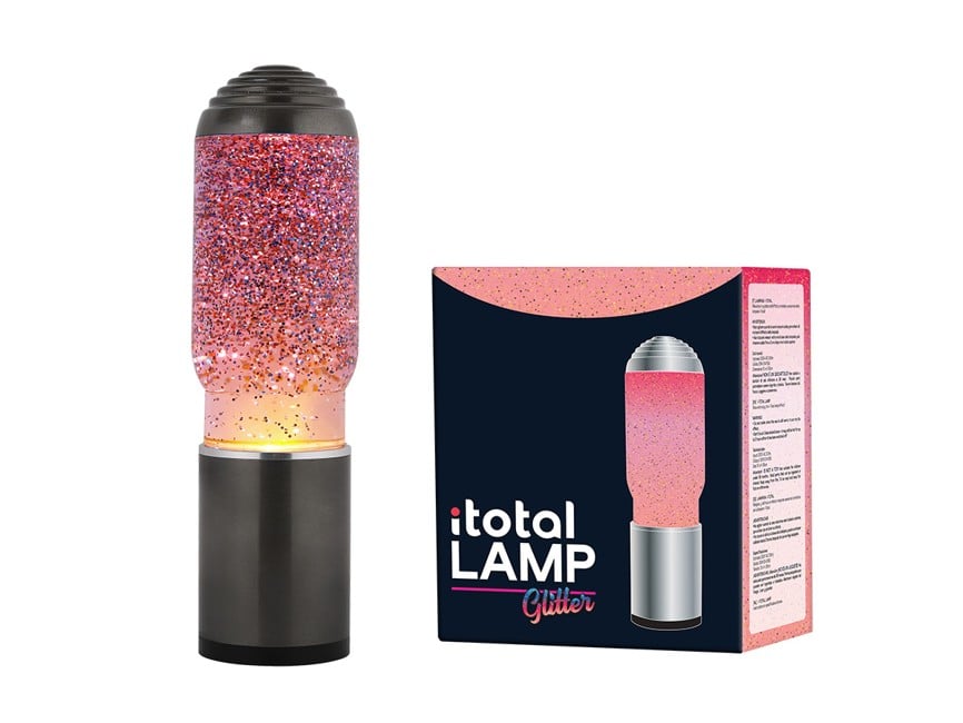 iTotal - Lampe ADA mit dunkelgrauem Sockel und Glitter - Dark Grey