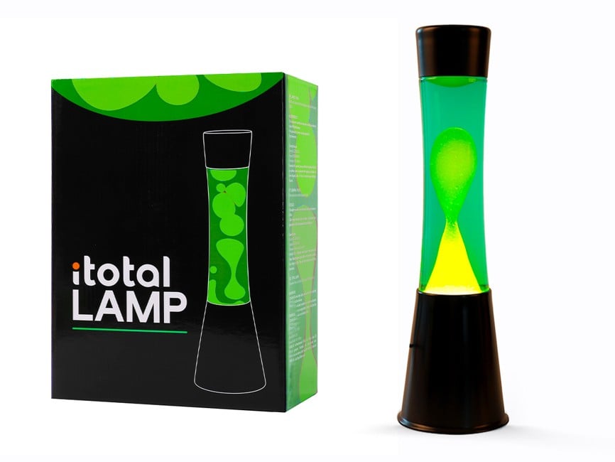 iTotal - Lava Lamp - Black/Green/Yellow - 40 cm (1270429)