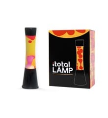 iTotal - Lava Lamp - Black Base, Yellow Liquid and Red Wax - 40 cm