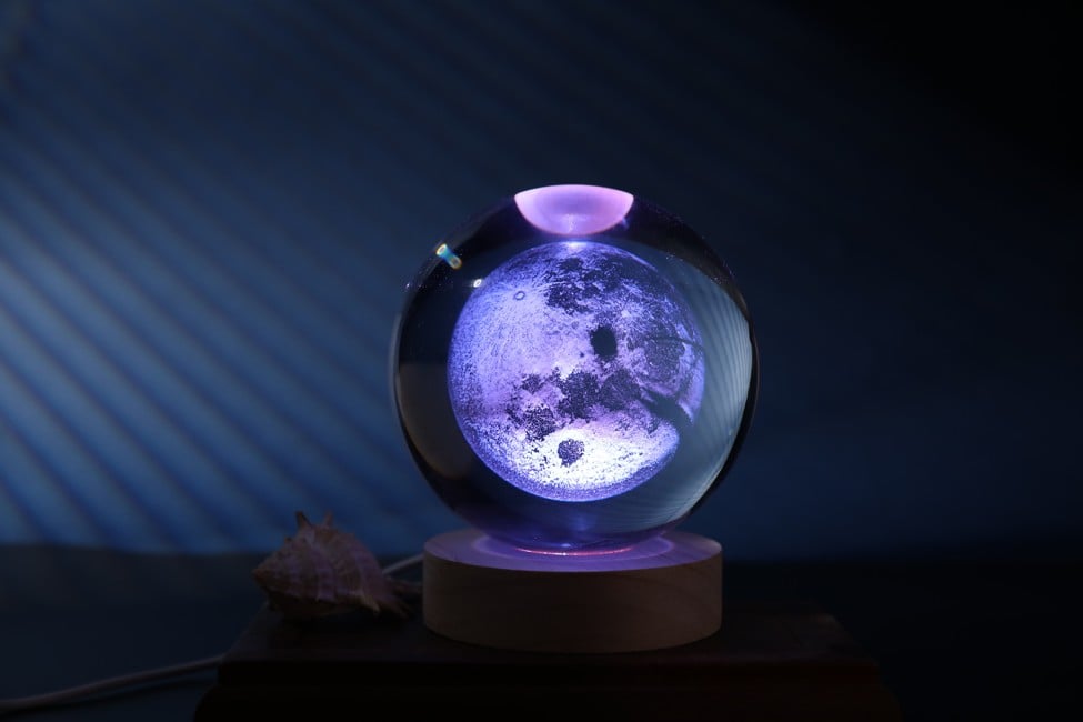 iTotal - Crystal Ball Lamp - Moon - large