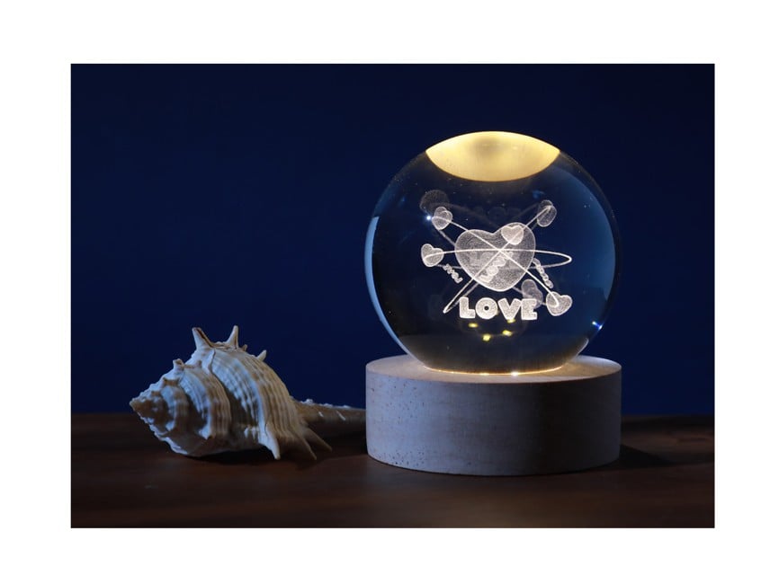 iTotal - Krystalkugle-lampe - FOLLOW YOUR HEART - small