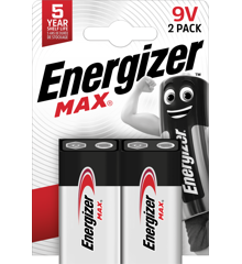 Energizer - MAX 9V/6LR61 (2-pack)