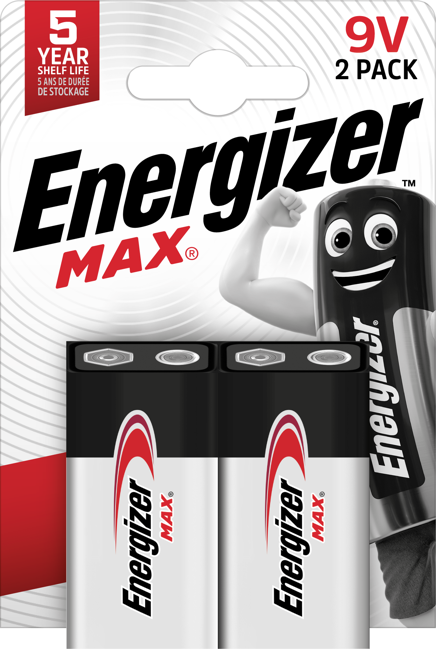 Energizer - MAX 9V/6LR61 (2-pack)