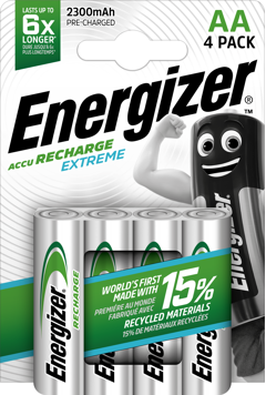 Energizer - Recharge Extreme AA/2300 mAh (4-pack)