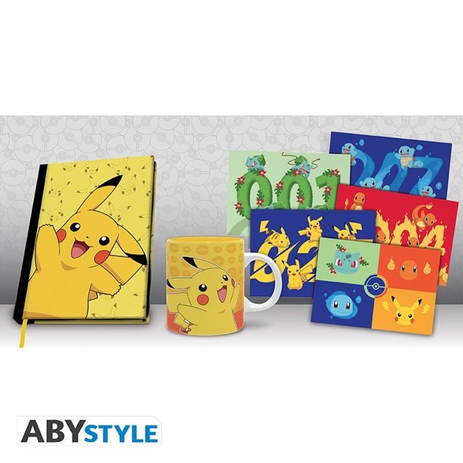 POKEMON - Pck A5 Notebook + Mug320ml + Postcards "Pikachu"