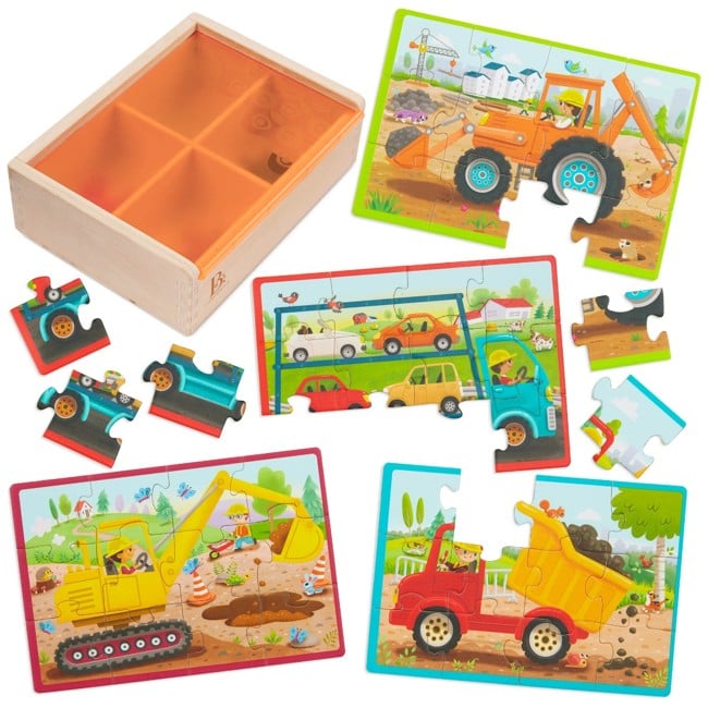 B Toys - B Puzzle Construction Vehicles (702205)