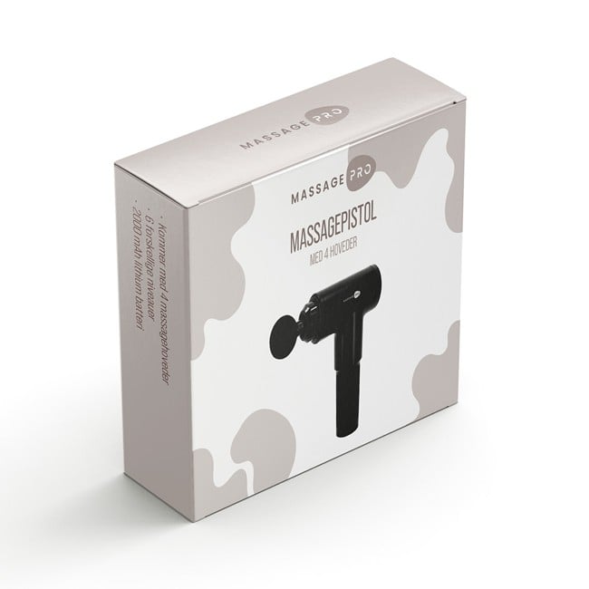 MassagePro - Massagepistol med 4 hoveder