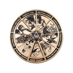 Dungeons & Dragons 24k Gold Plated Alignment Spinner Pin Badge