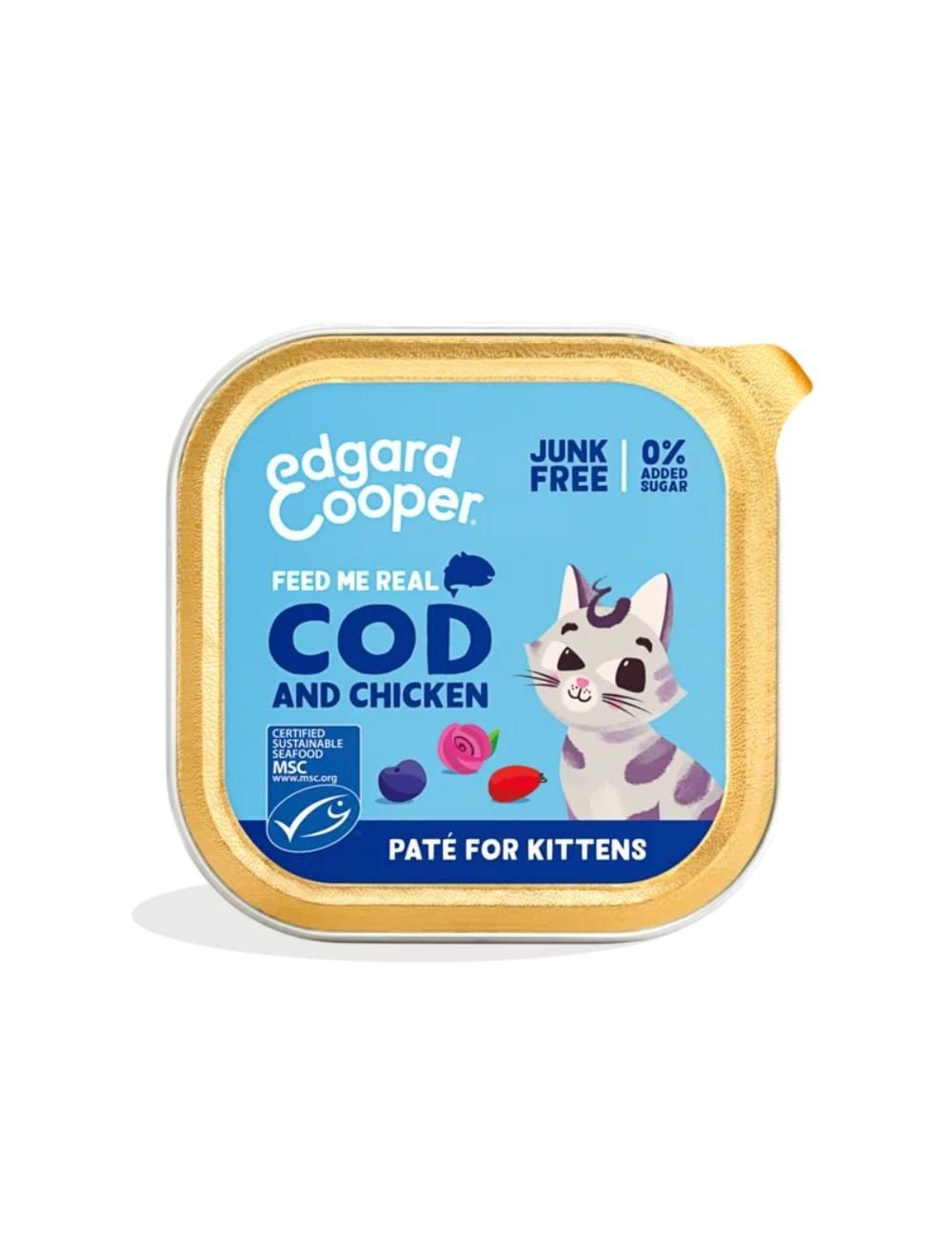 Edgard Cooper - Killing Vådfoer Paté Torsk/Kylling - 85g