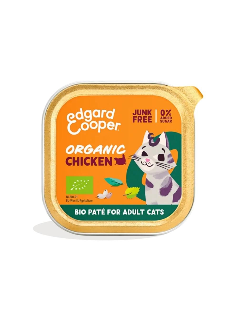 Edgard Cooper - Kat Voksen Vådfoder Paté Øko Kylling - 85g