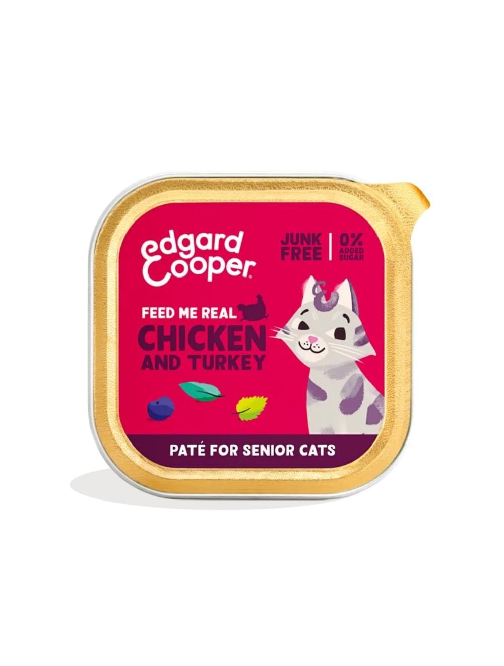 Edgard Cooper - Kat Senior Vådfoder Paté - Kylling/Kalkun - 85g