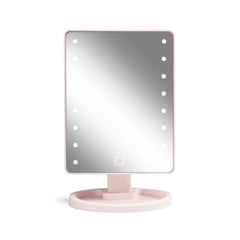 Gillian Jones - Hollywood mirror with Touch, LED light and USB-C - Rosa