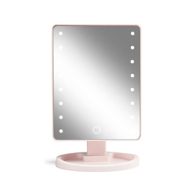 Gillian Jones - Hollywood-speil med Touch, LED-lys og USB-C - Rosa