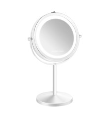 Gillian Jones - Table mirror with LED light & x10 magnification - White - 17.5 cm diameter, 32 cm height