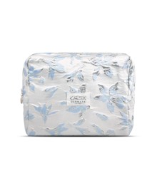 Karen - Toiletry Bag - Blå/hvid brokade