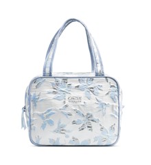 Karen - Toiletry bag with handle - Blue brocade