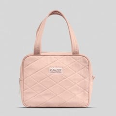 Karen - Toilet bag with handle Nude quilt - Kulturbeutel