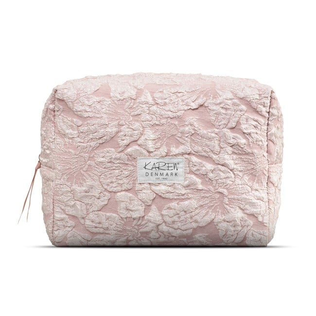 Karen - Toiletry Bag Pink Brocade - Kulturbeutel