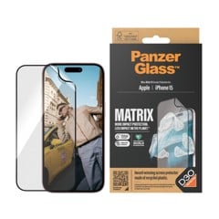 PanzerGlass - ECO MATRIX Screen Protector with D3O® iPhone 15 - Ultra-Wide Fit w. AlignerKit