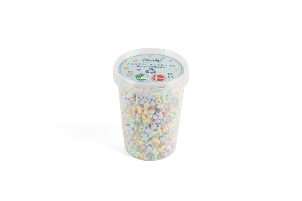 Dantoy - Pastel Recycled Beads - 1580 pcs (5940)