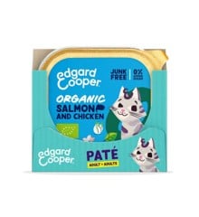 Edgard Cooper - 16 x Cat Adult Wetfood Paté Organic Salmon/Chicken - 85g - Bundle