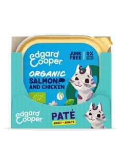 Edgard Cooper - 16 x Cat Adult Wetfood Paté Organic Salmon/Chicken - 85g - Bundle