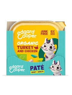 Edgard Cooper - 16 x Cat Adult Vetfood Paté Organic Turkey - 85g - Bundle